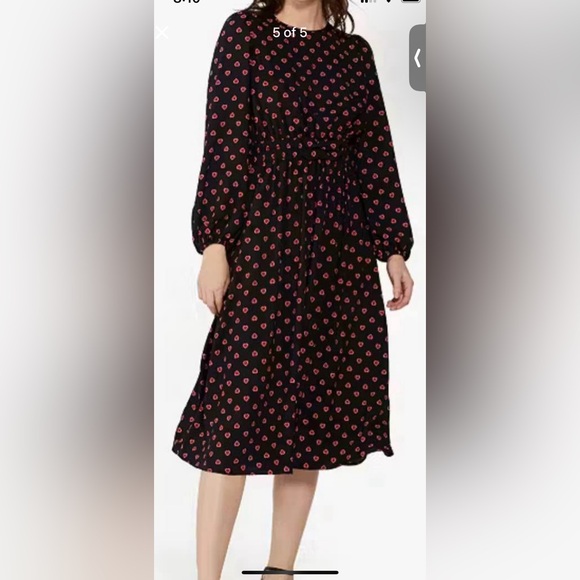 ❤️Kate Spade ♠️ Black and Red ❤️ Patterned Dress - Picture 1 of 7